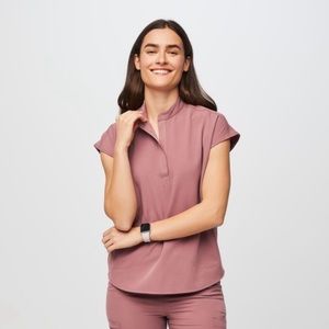 FIGS Scrub Top Rafaela XS Mineral Mauve
